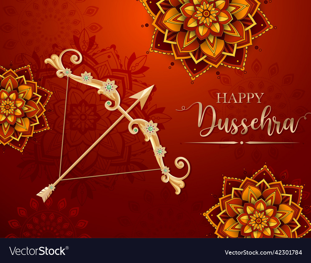 Happy dussehra festival poster design