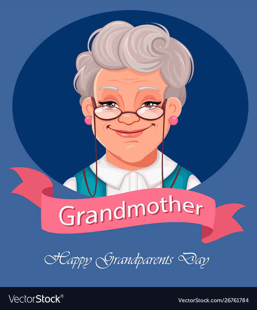 Слово grandmother. Happy grandparents Day.
