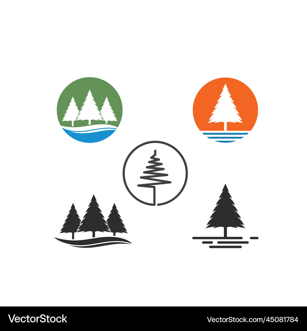 Pines tree design Royalty Free Vector Image - VectorStock