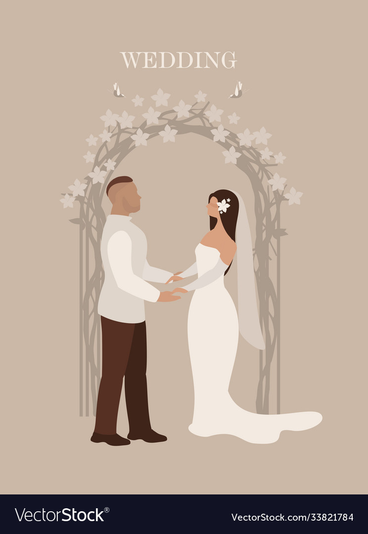 Wedding Ceremony Bride And Groom Royalty Free Vector Image Wedding Ceremony Bride And Groom Royalty Free Vector Image