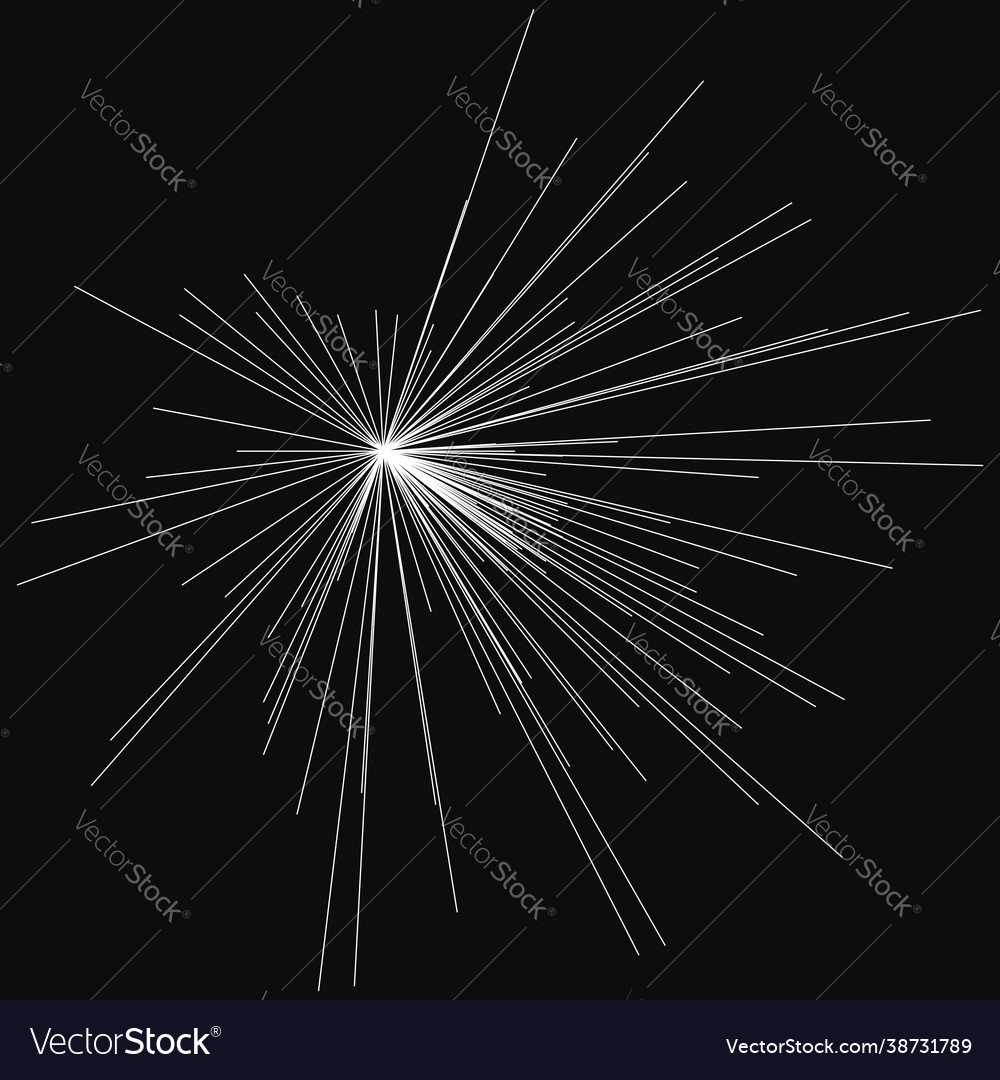 Abstract radial radiating lines stripes burst Vector Image