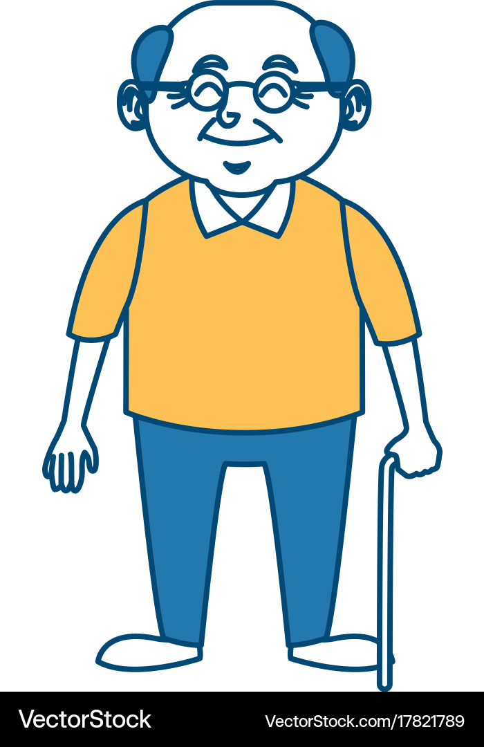 Cute Grandfather Cartoon Royalty Free Vector Image