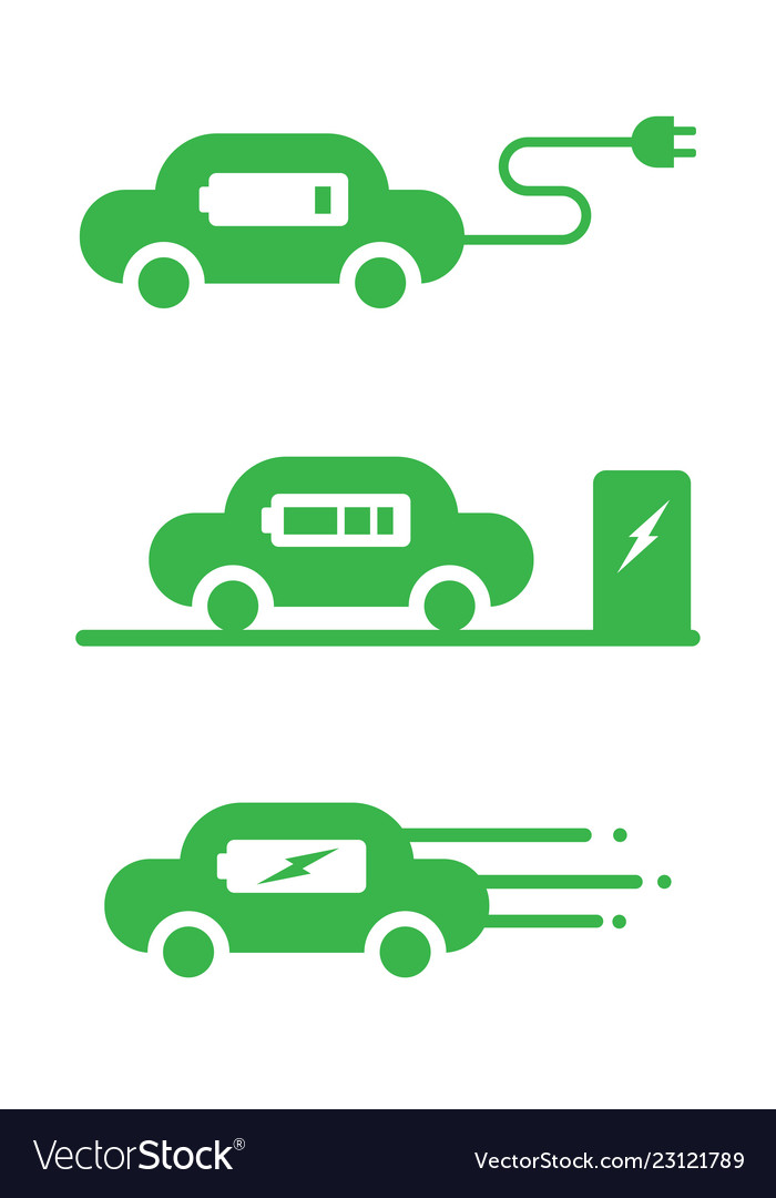 Ev Car Icon Royalty Free Vector Image - Vectorstock