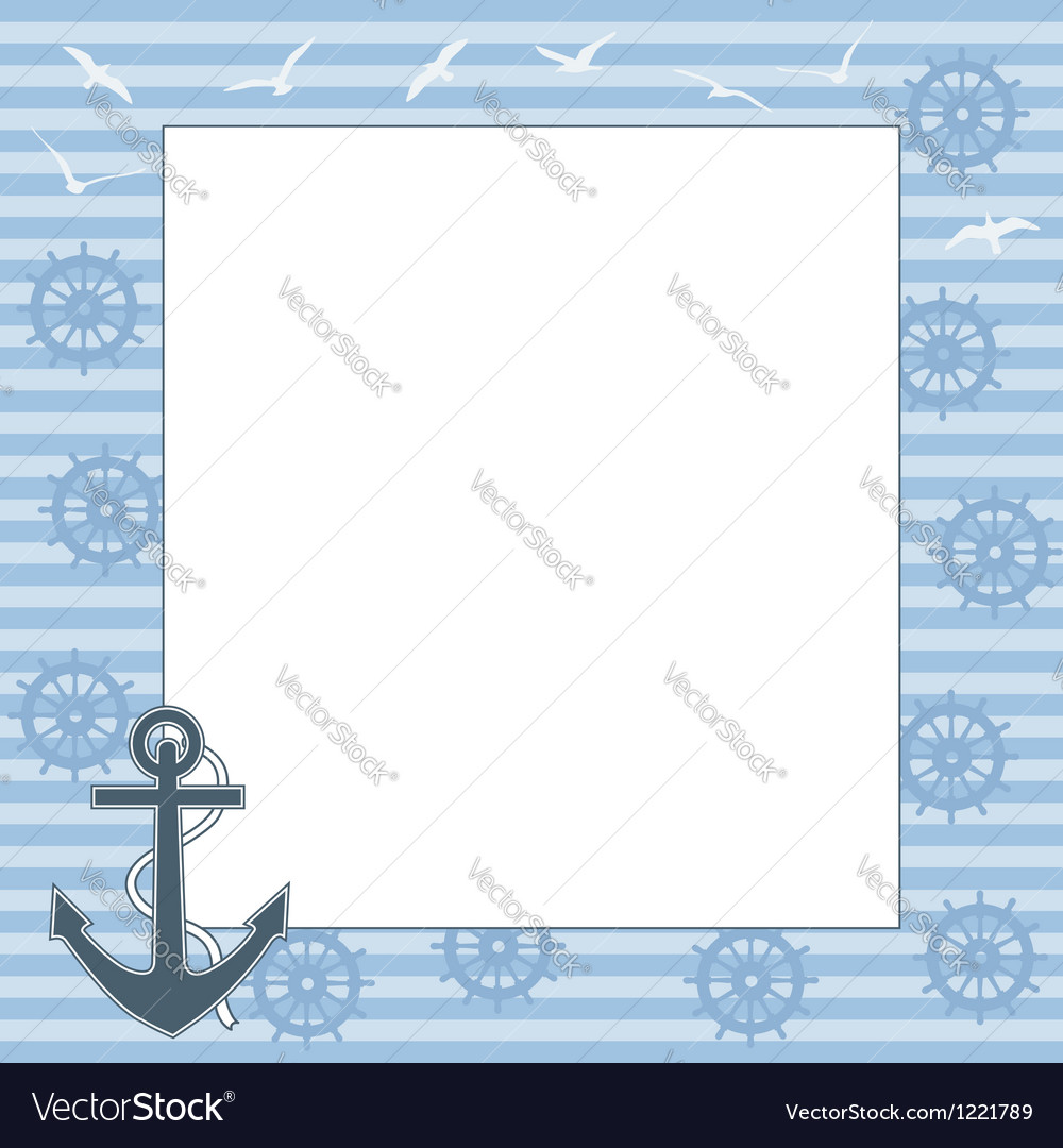 Frame for text or photo with the anchor Royalty Free Vector