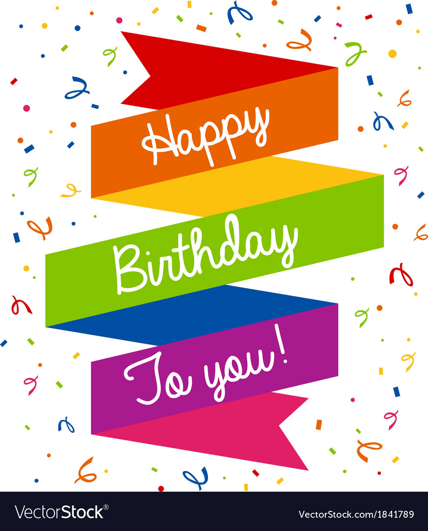 Happy birthday greeting card Royalty Free Vector Image