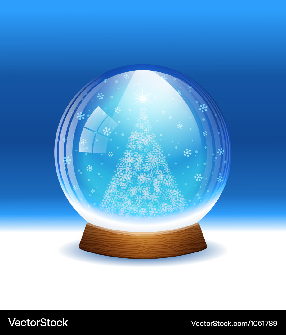 Snow globe Royalty Free Vector Image - VectorStock