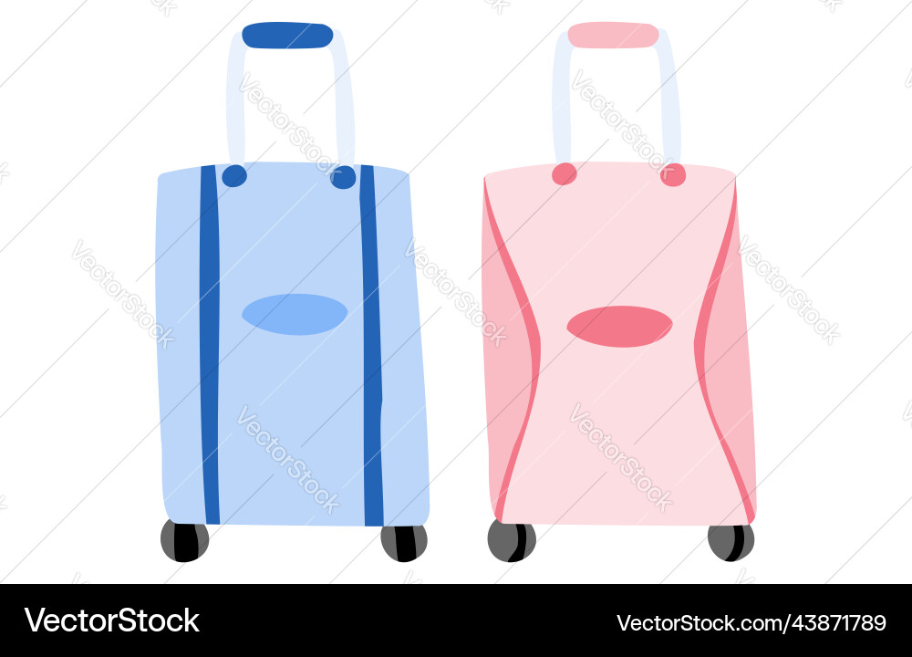 Two suitcases Royalty Free Vector Image - VectorStock