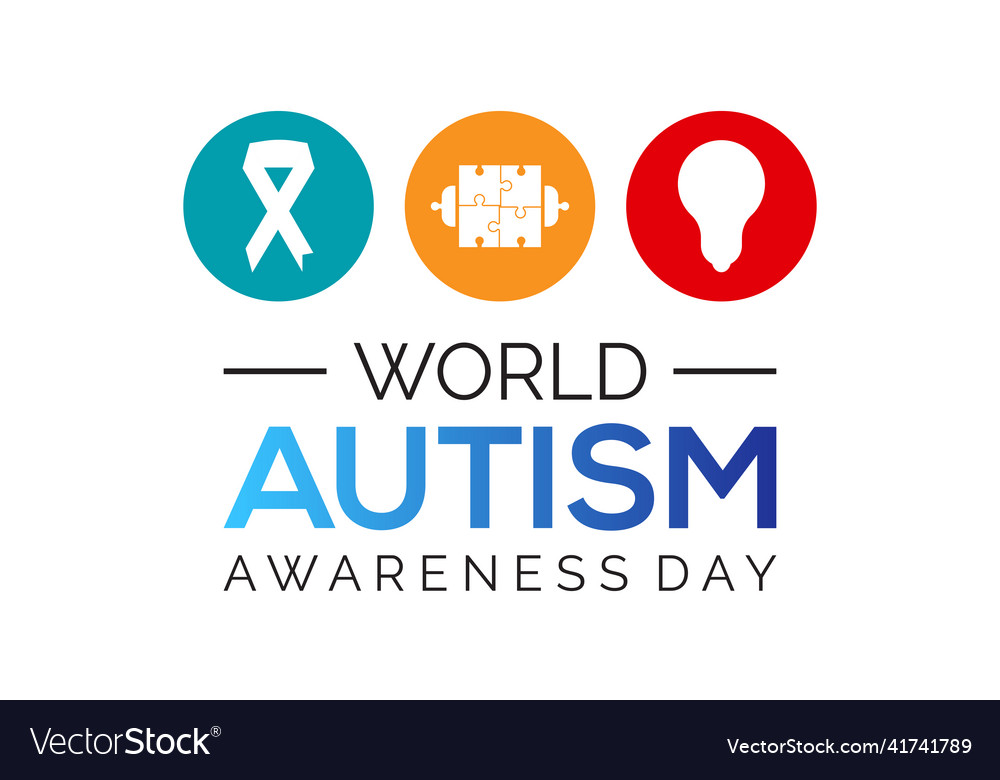 World autism awareness day autism community Vector Image