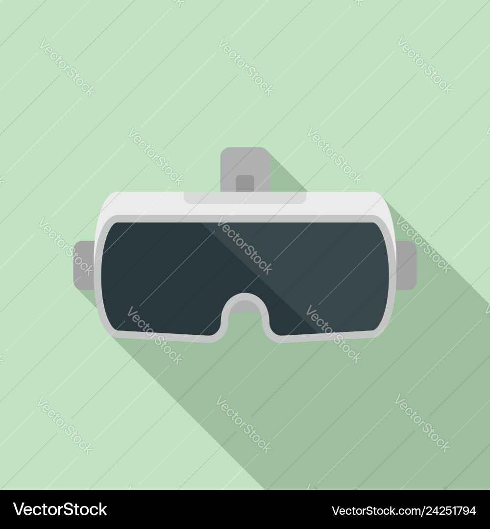 Virtual reality headset icon flat style Royalty Free Vector