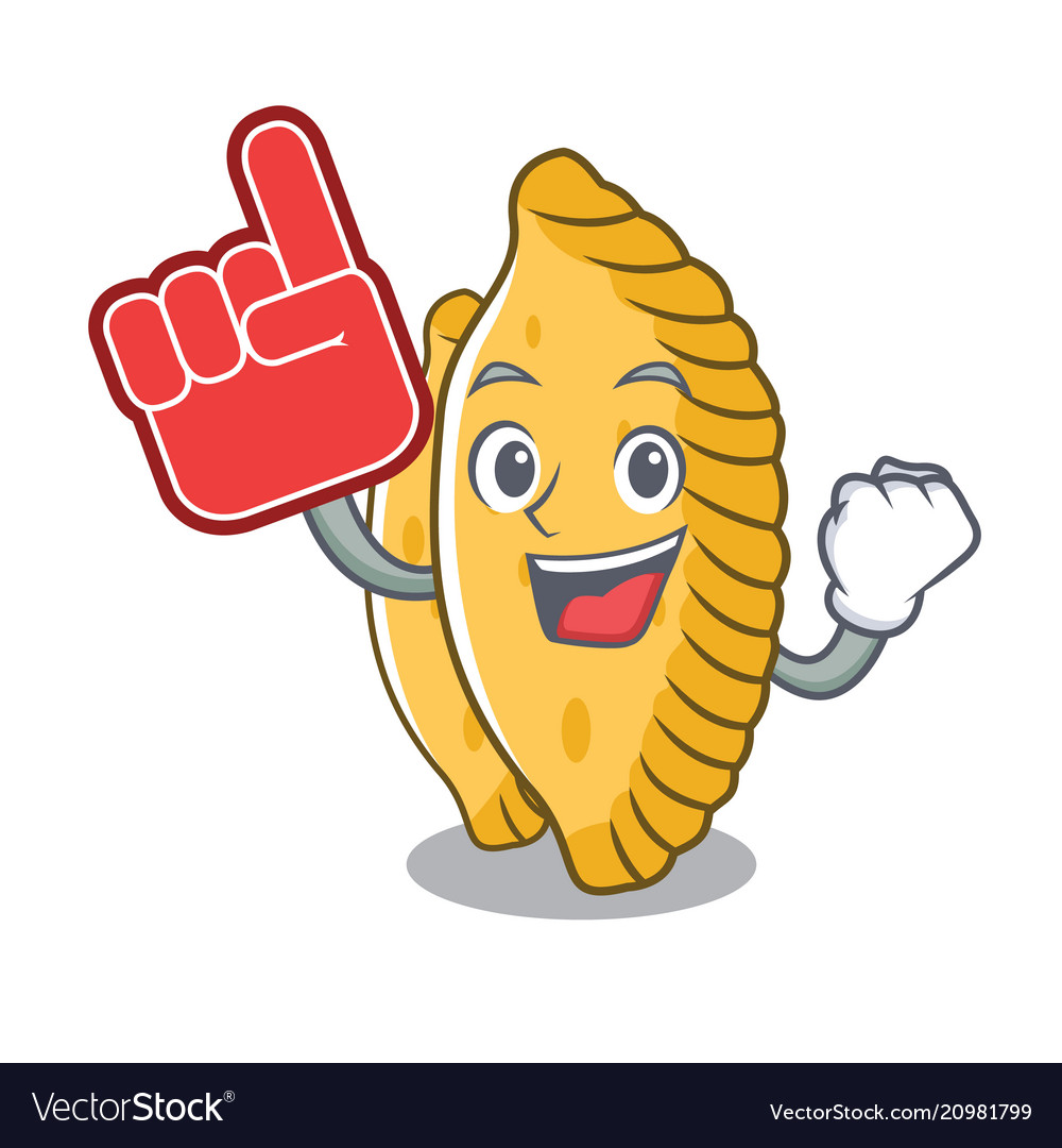 Foam Finger Pastel Mascot Cartoon Style Royalty Free Vector