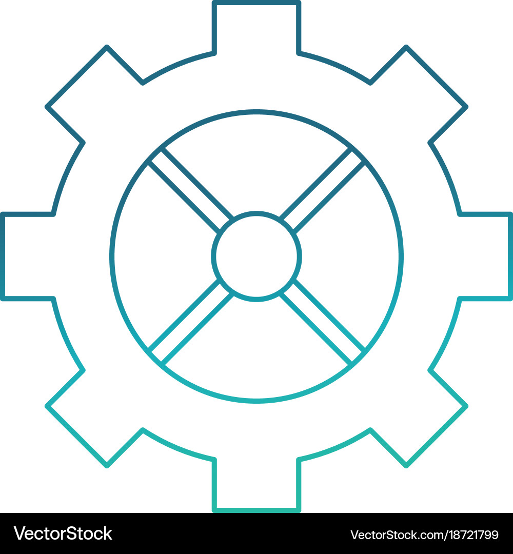 Isolated gear design Royalty Free Vector Image