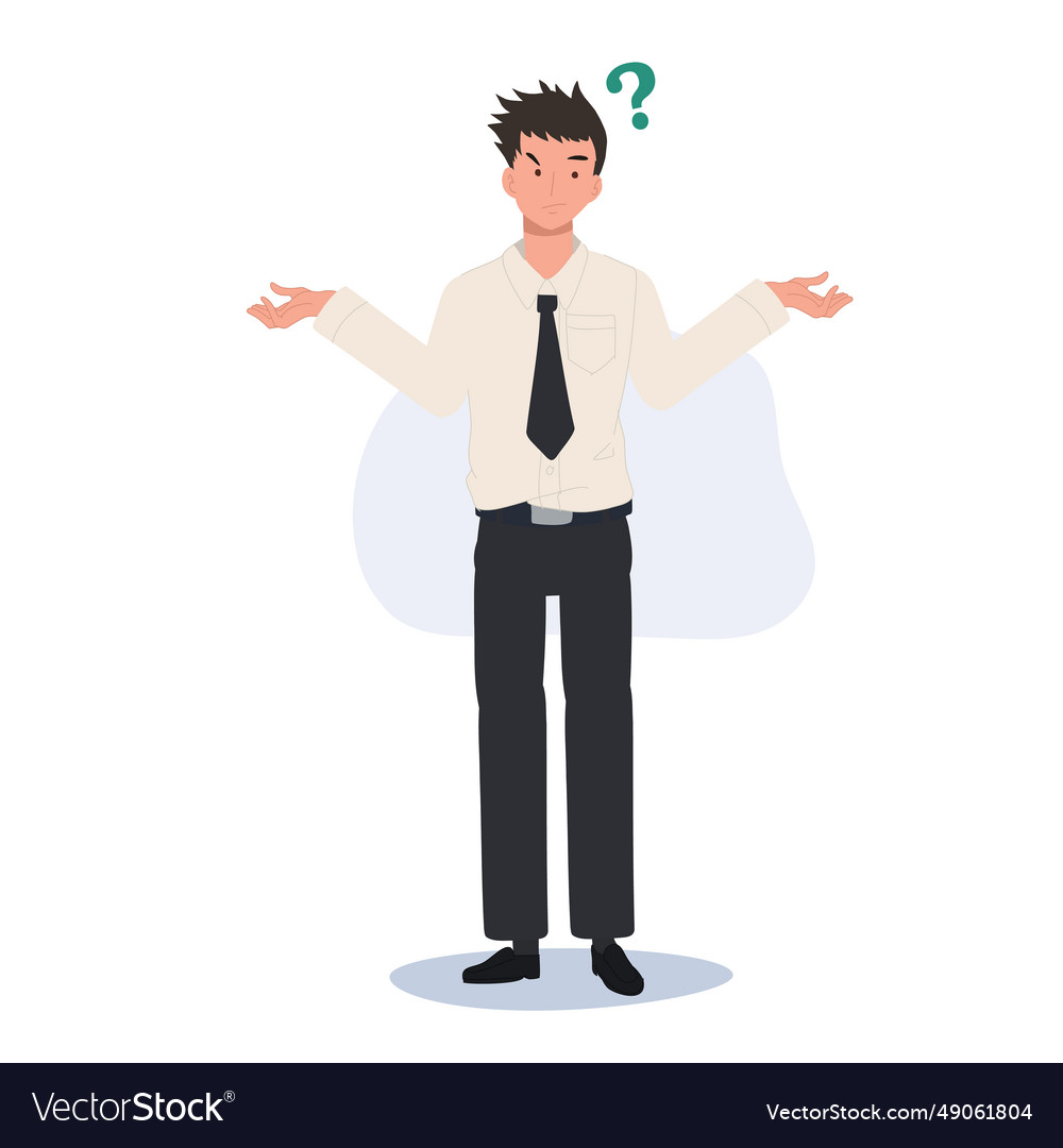 Confused thai university student in uniform Vector Image