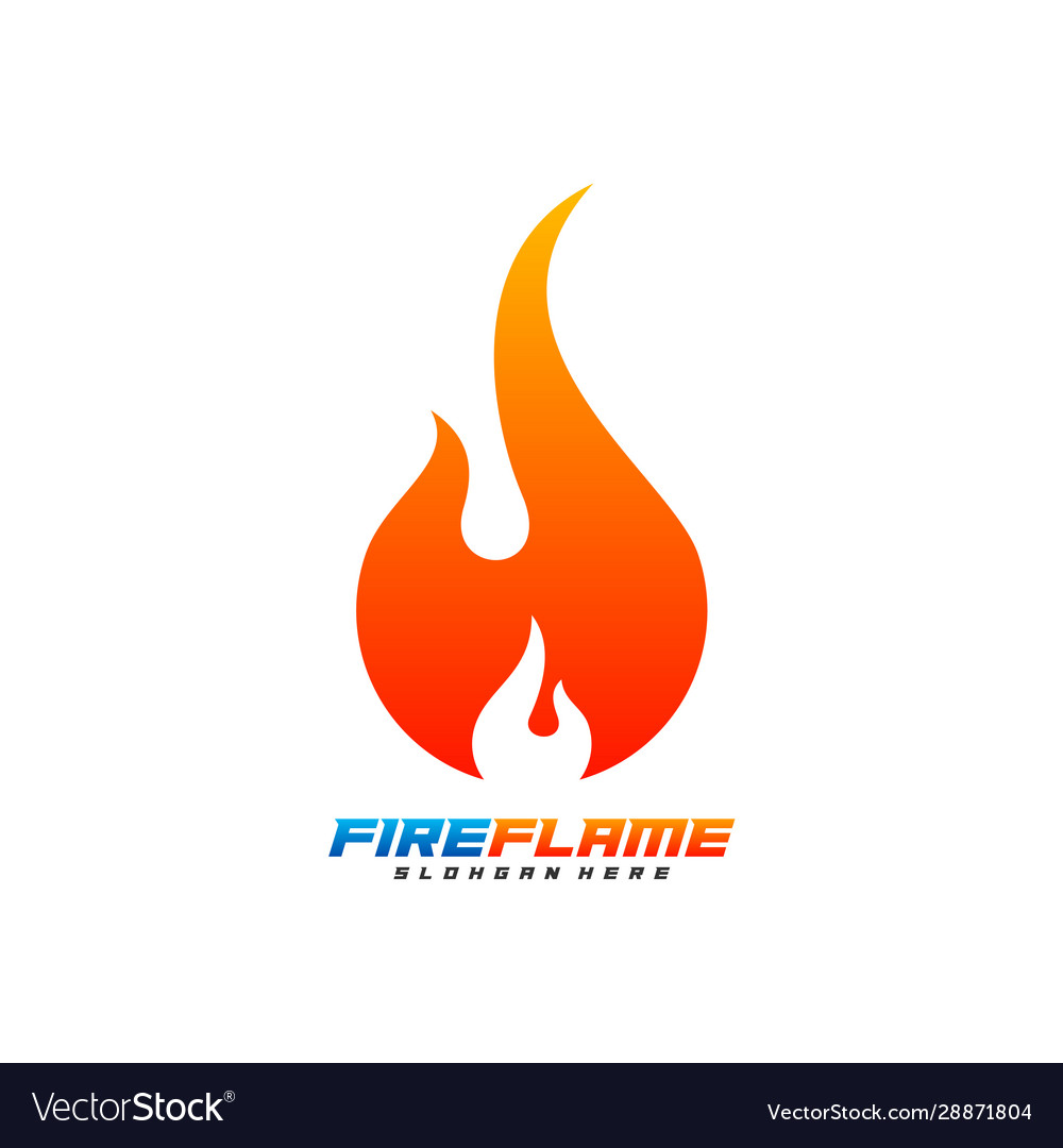 Flame logo design fire logo template blaze icon Vector Image