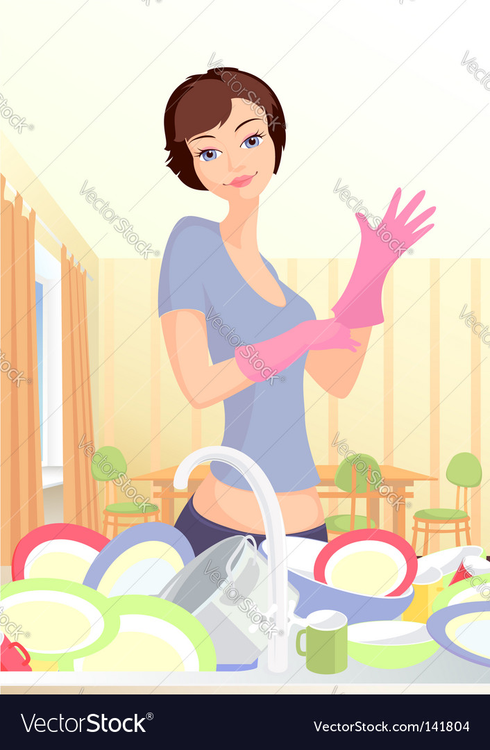 Housewife Royalty Free Vector Image - VectorStock