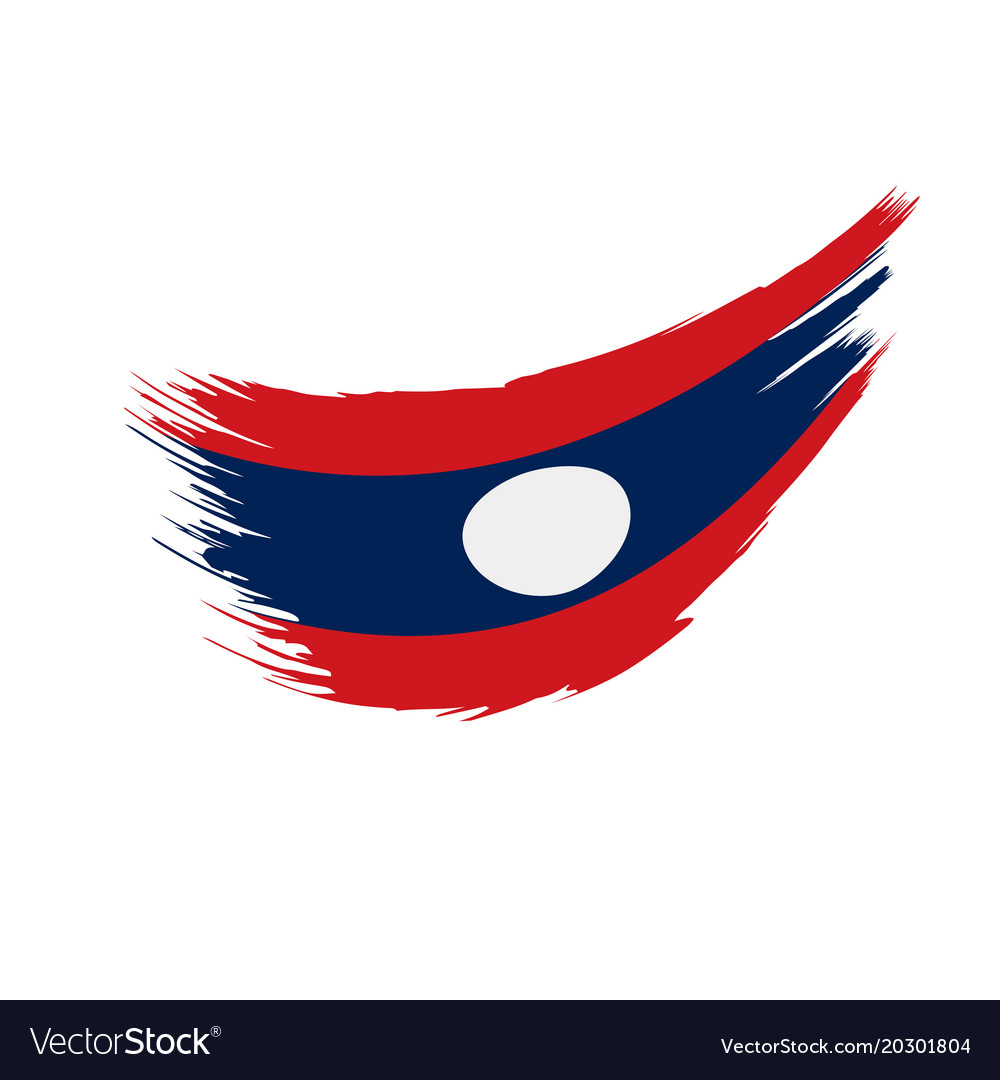 Laos flag Royalty Free Vector Image - VectorStock