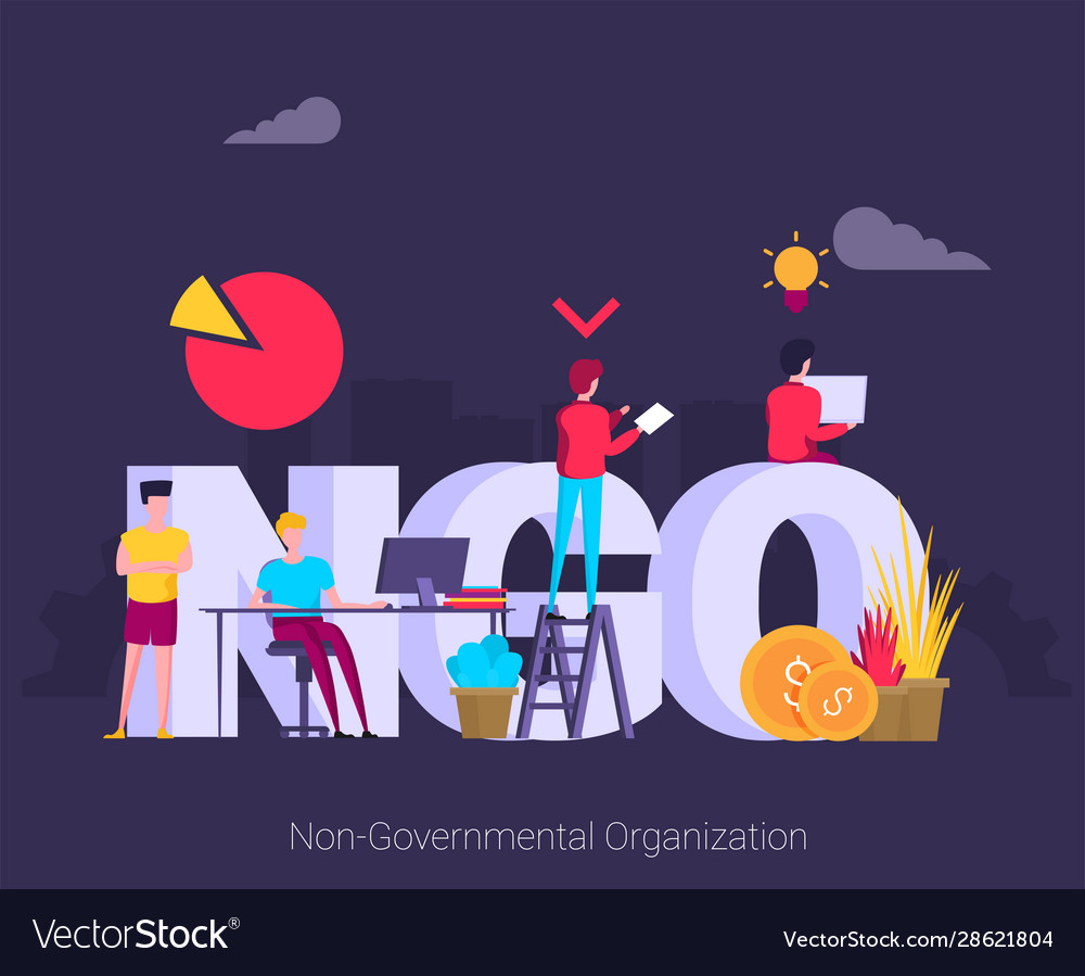 ngo-non-governmental-organization-concept-vector-image