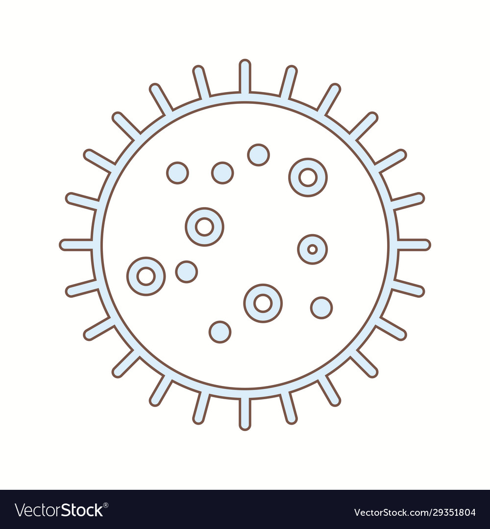 Unique bacteria in slide line icon Royalty Free Vector Image