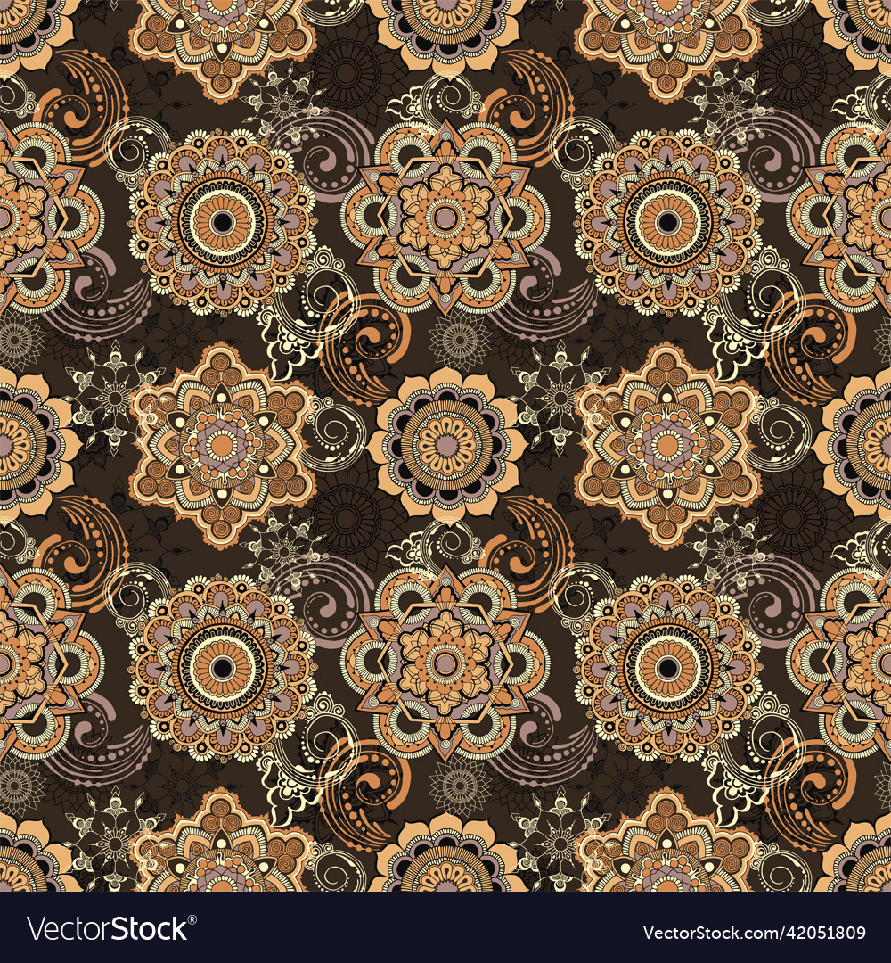 Oriental ornament seamless pattern Royalty Free Vector Image