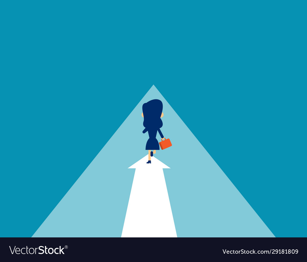 Running on arrow sign concept business abstract Vector Image