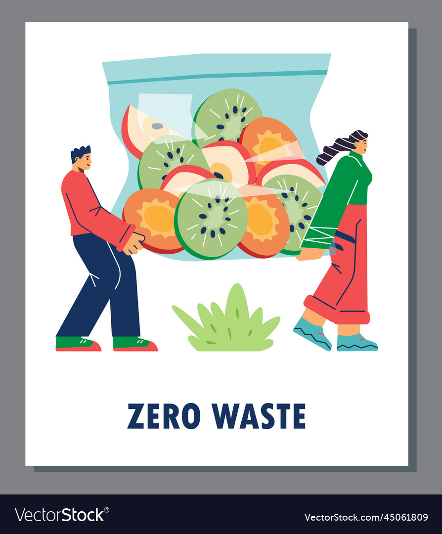 Zero food waste and and storage of leftovers Vector Image