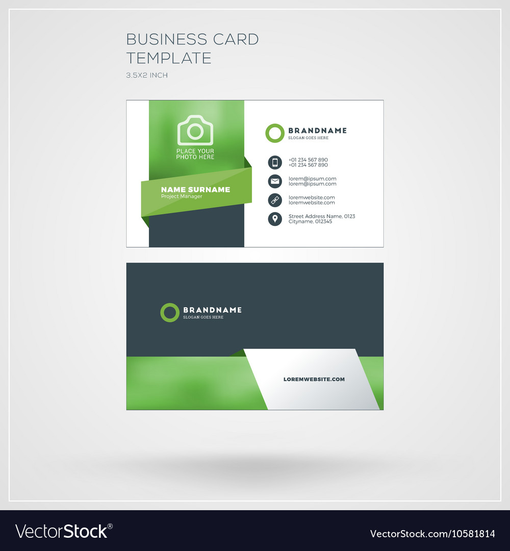 business card template personal visiting card with
