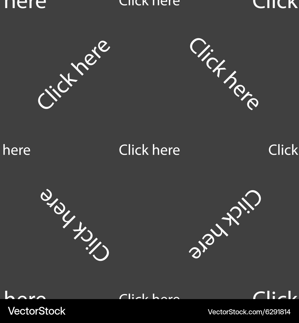 Click here sign icon press button seamless pattern