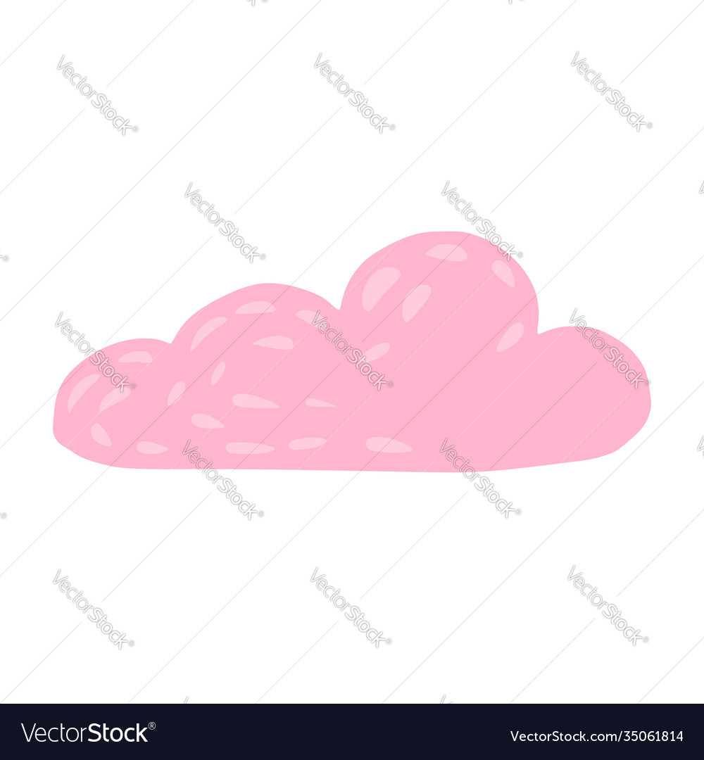 Cloud isolated on white background cartoon cute Vector Image