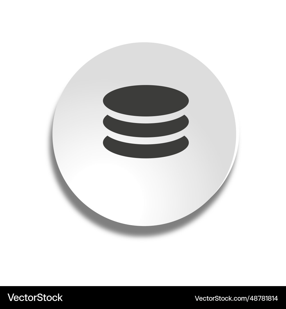 Database bubble icon Royalty Free Vector Image