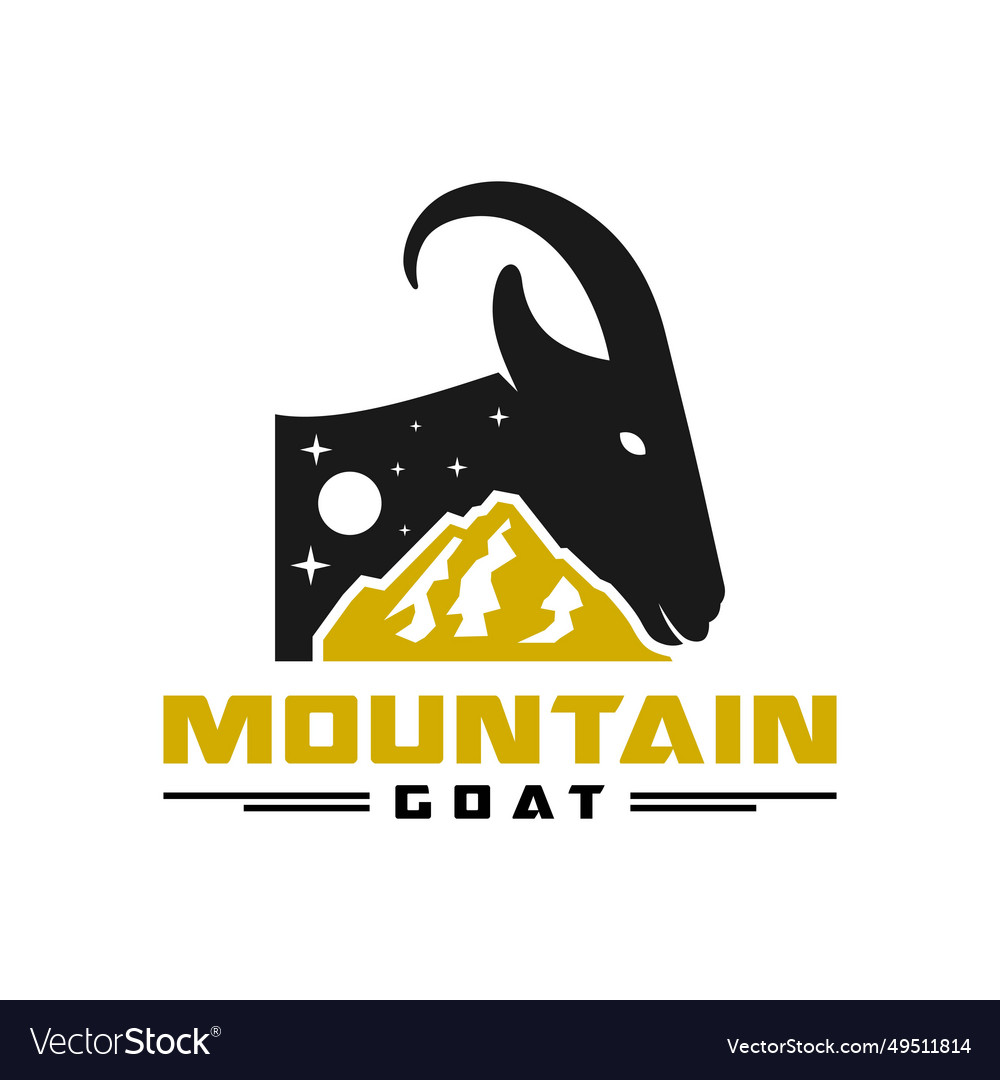 Mountain goat logo Royalty Free Vector Image - VectorStock