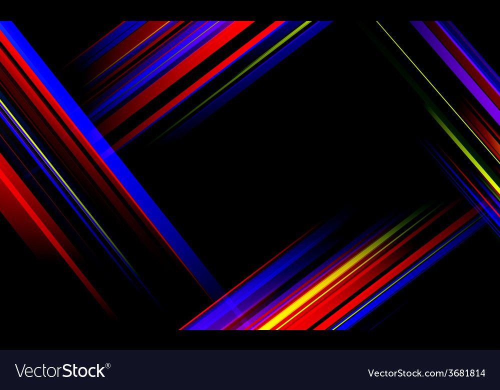 Striped abstract design on dark background Vector Image