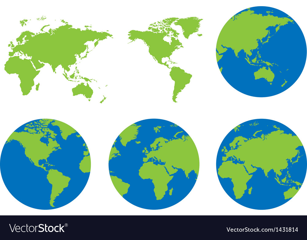 World Map And Compass Of Royalty Free Vector Image