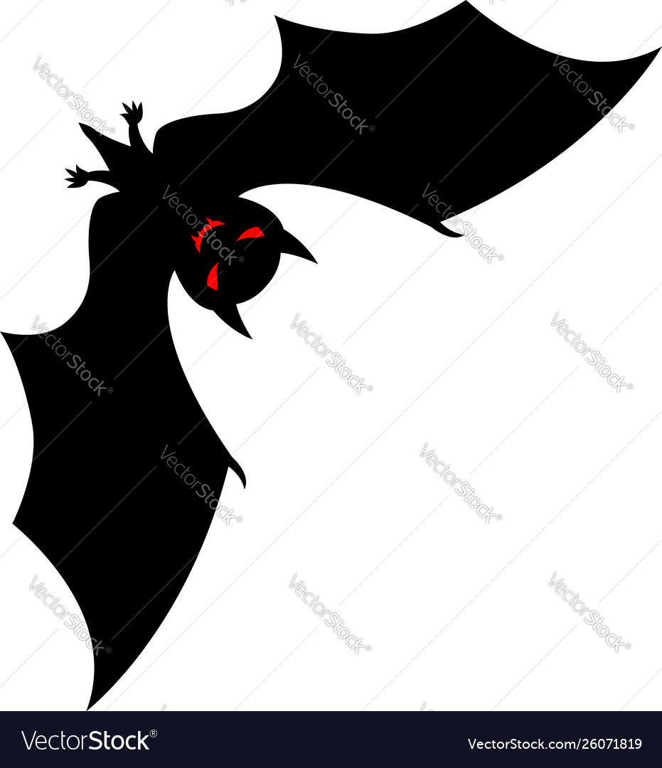 Halloween black bat Royalty Free Vector Image - VectorStock