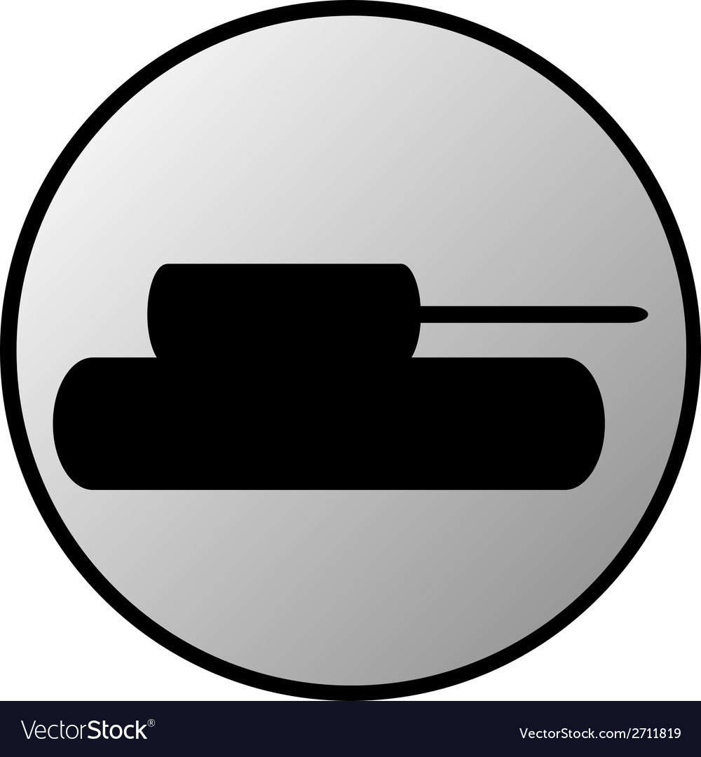 Panzer button Royalty Free Vector Image - VectorStock