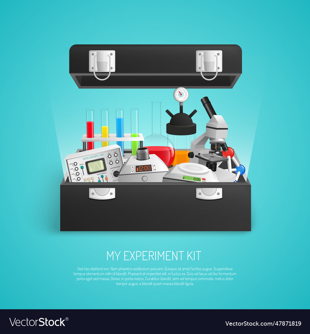 Science set realistic science set realistic Vector Image