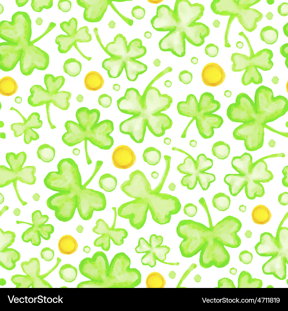 St patricks day seamless pattern Royalty Free Vector Image