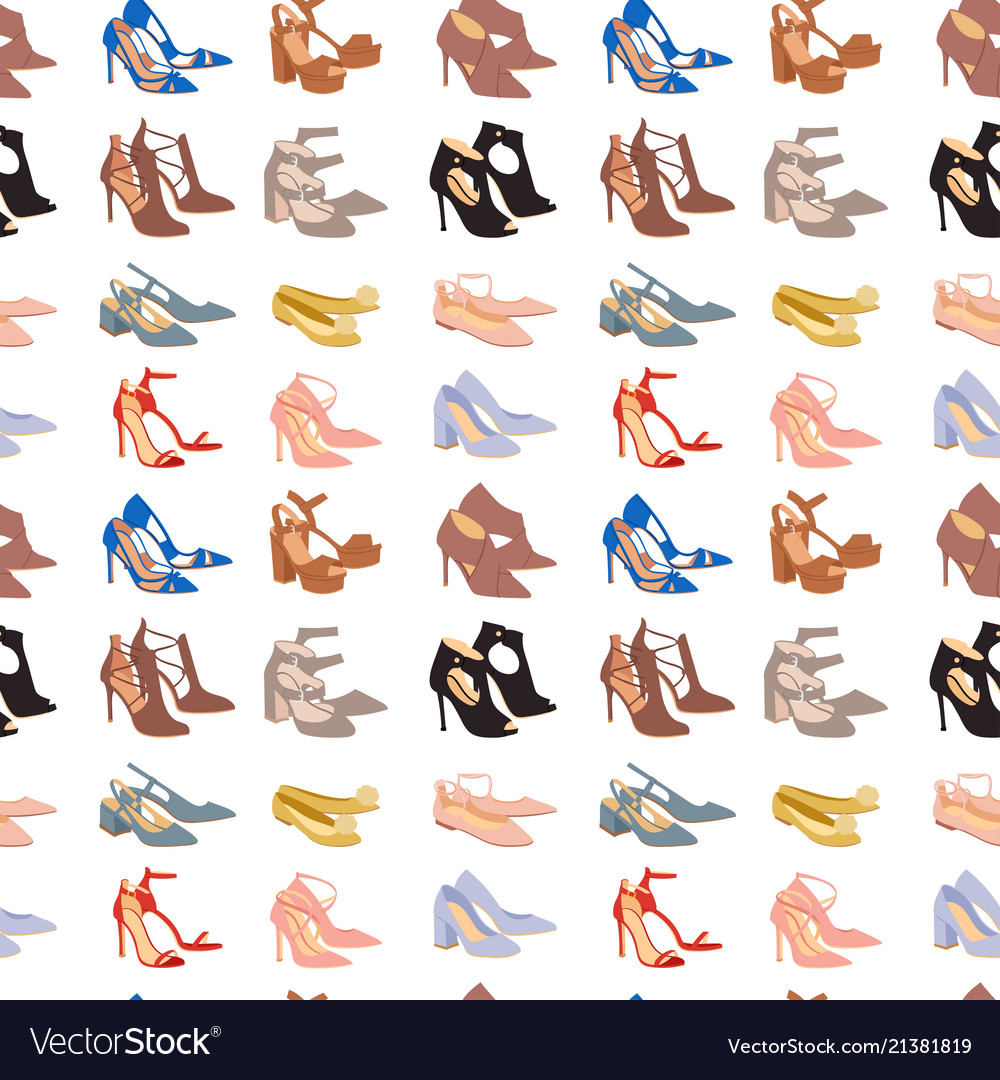 Womens shoes flat design footwear shoe Royalty Free Vector