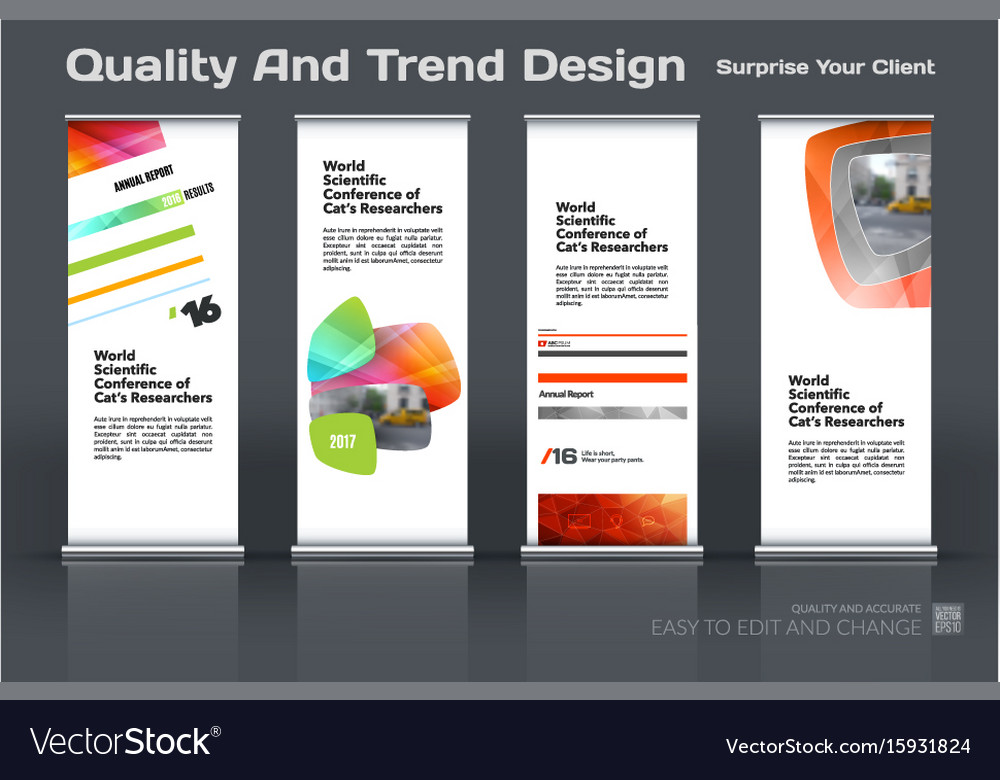 Abstract Business Set Of Modern Roll Up Royalty Free Vector
