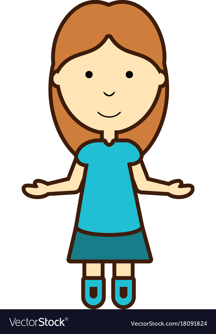 Cartoon girl icon Royalty Free Vector Image - VectorStock