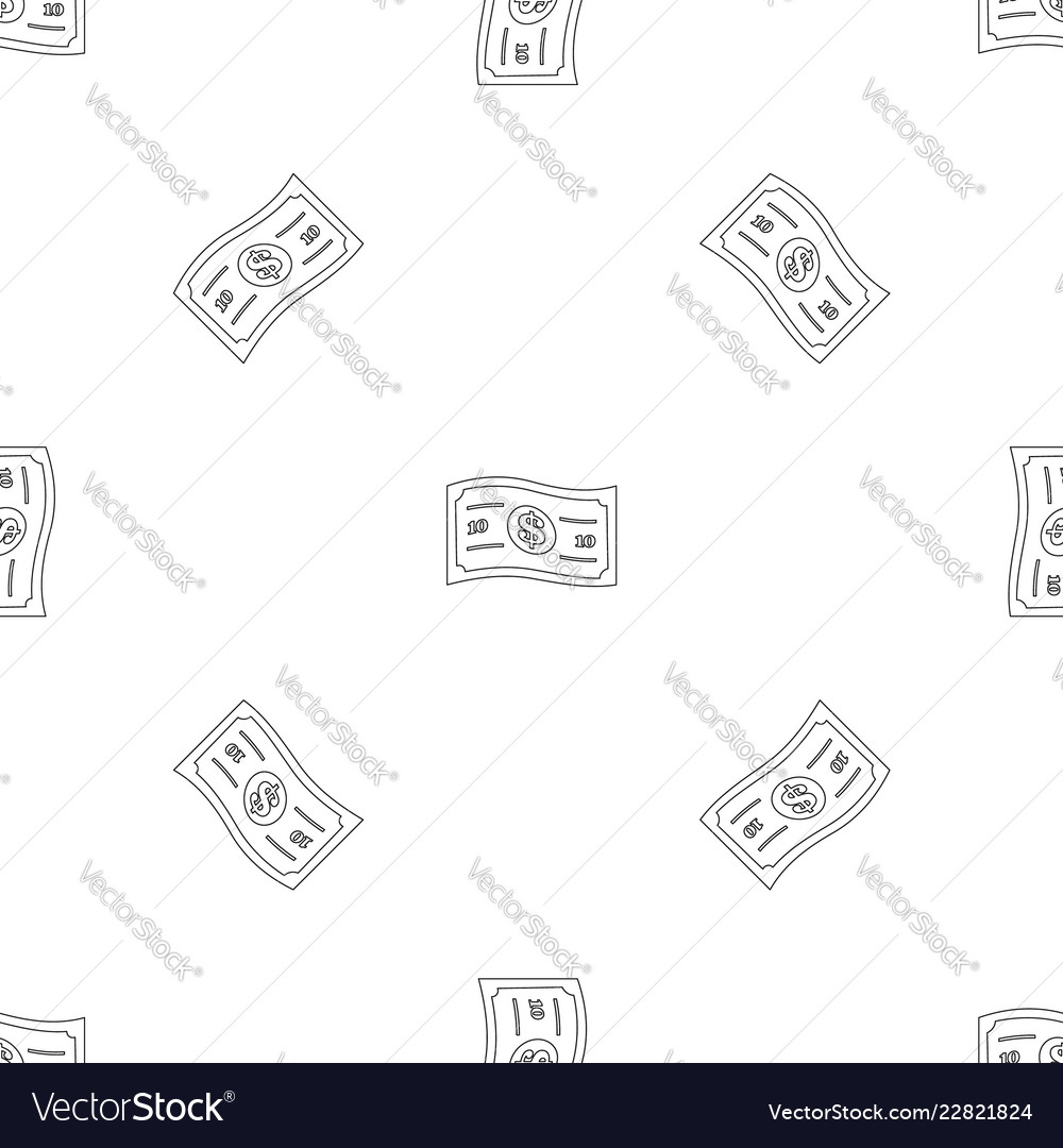 Dollar bill pattern seamless Royalty Free Vector Image