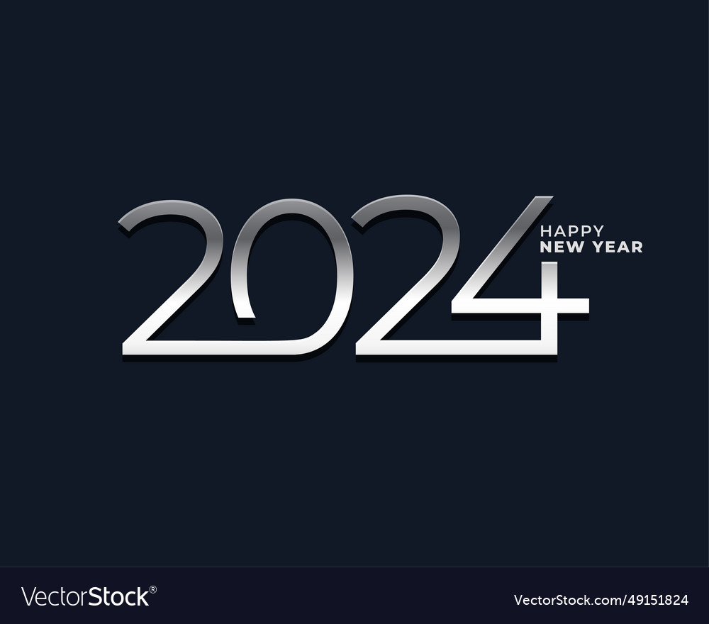 Simple and elegant 2024 new year eve invitation Vector Image