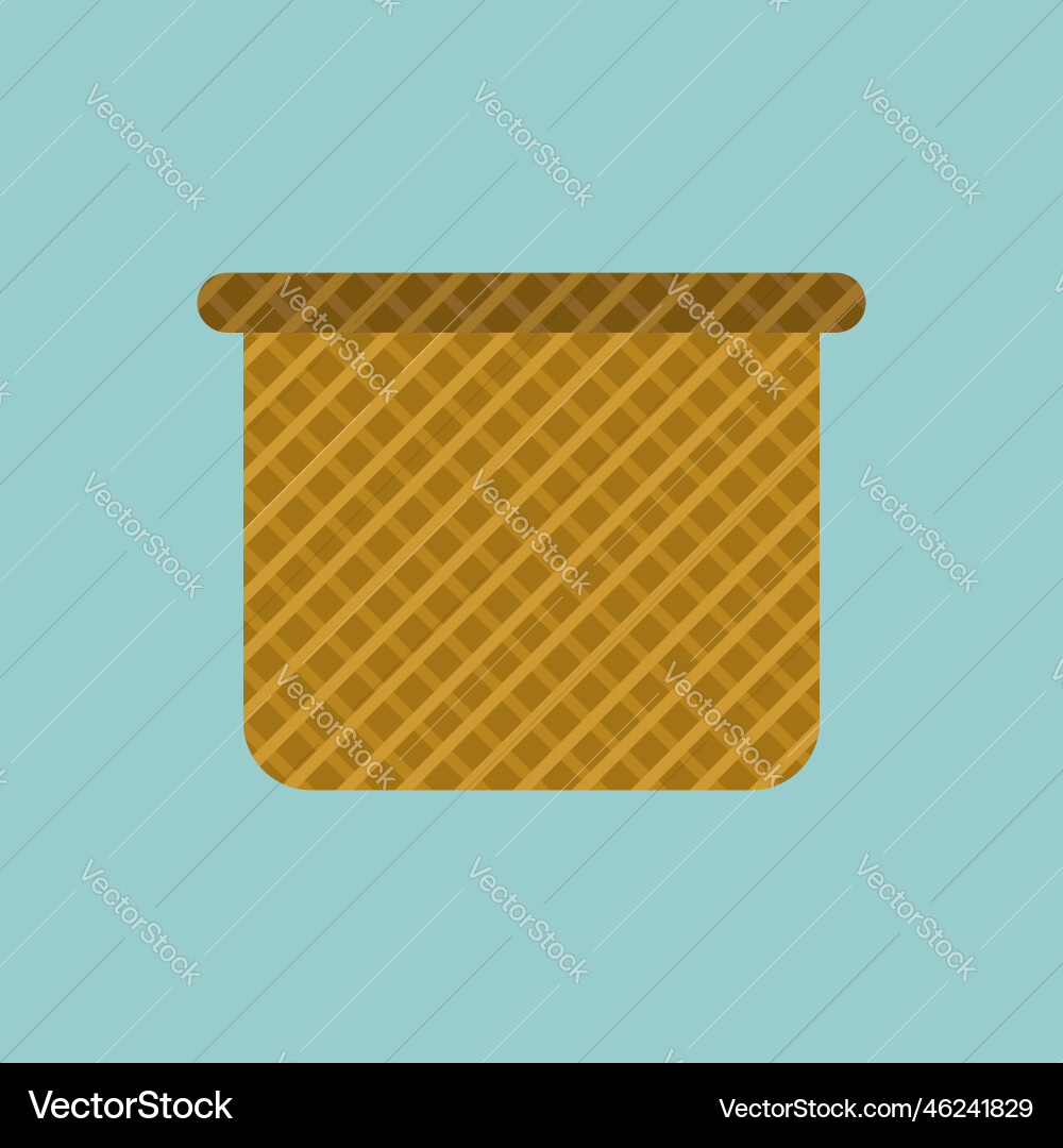 Empty wicker basket isolated Royalty Free Vector Image