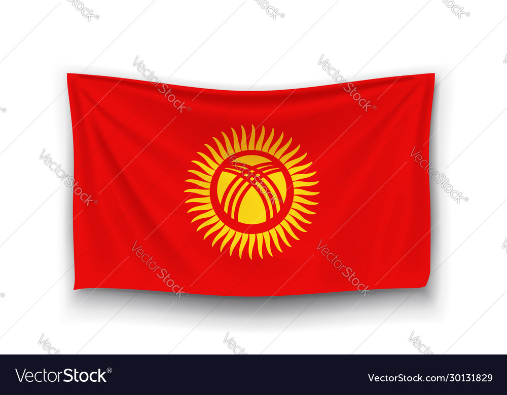 Flag kyrgyzstan Royalty Free Vector Image - VectorStock