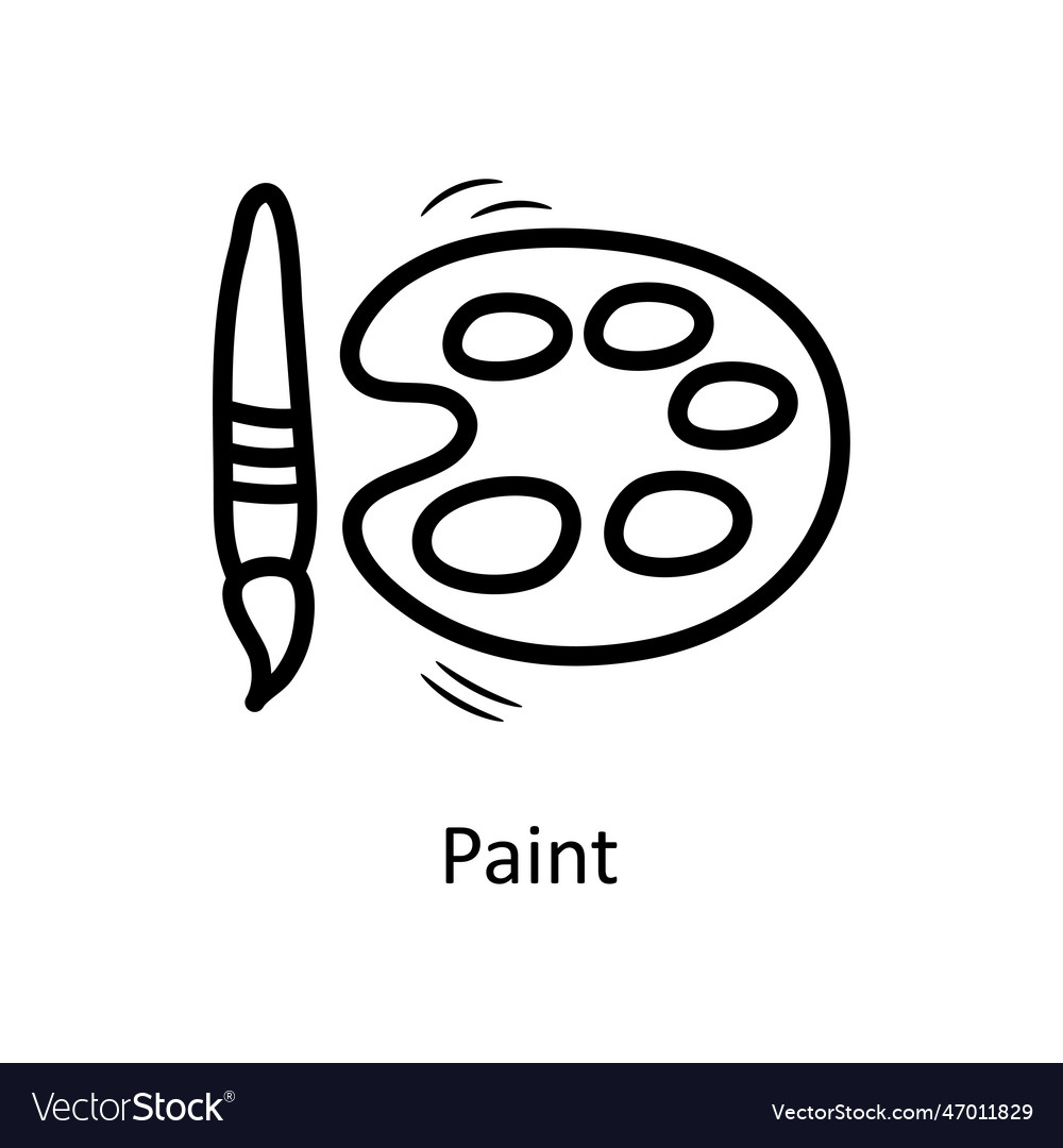 Paint outline icon design ent Royalty Free Vector Image