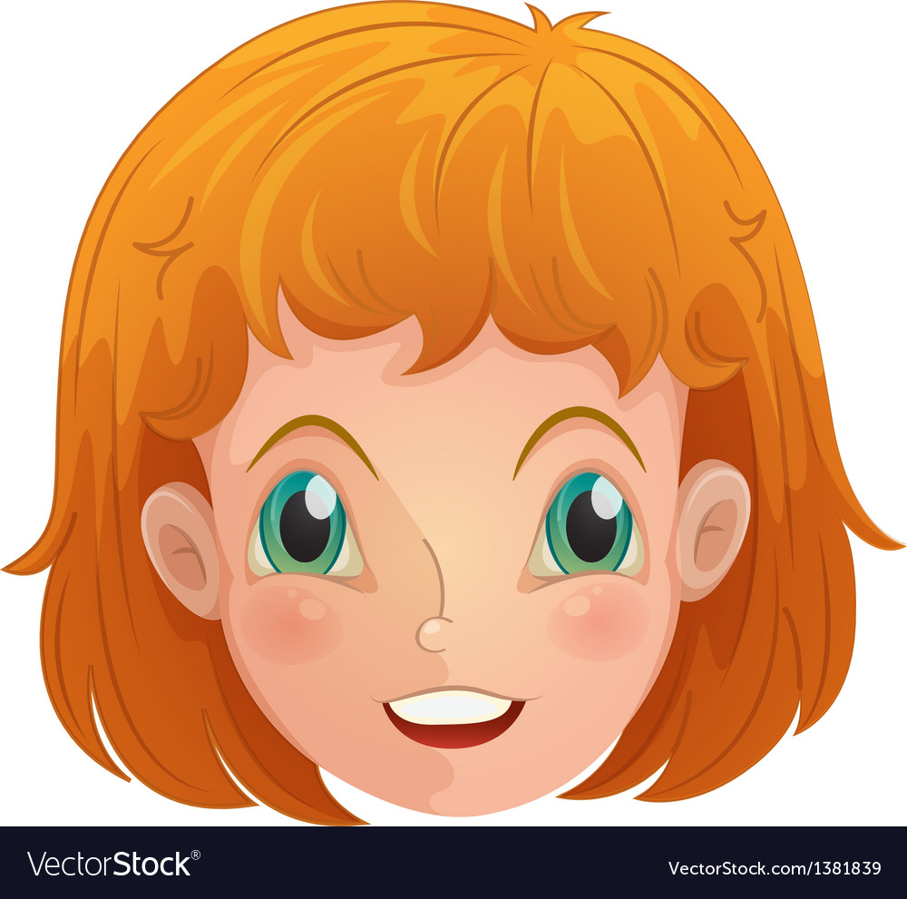 A face of young girl Royalty Free Vector Image