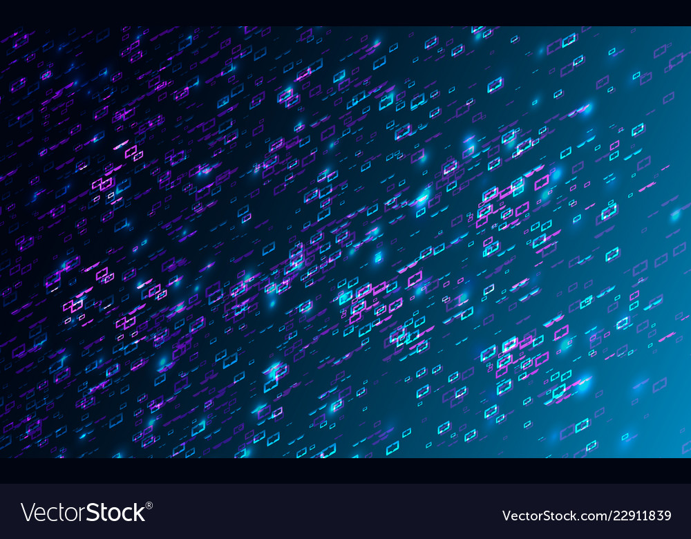 Matrix data stream design electronic signal Vector Image