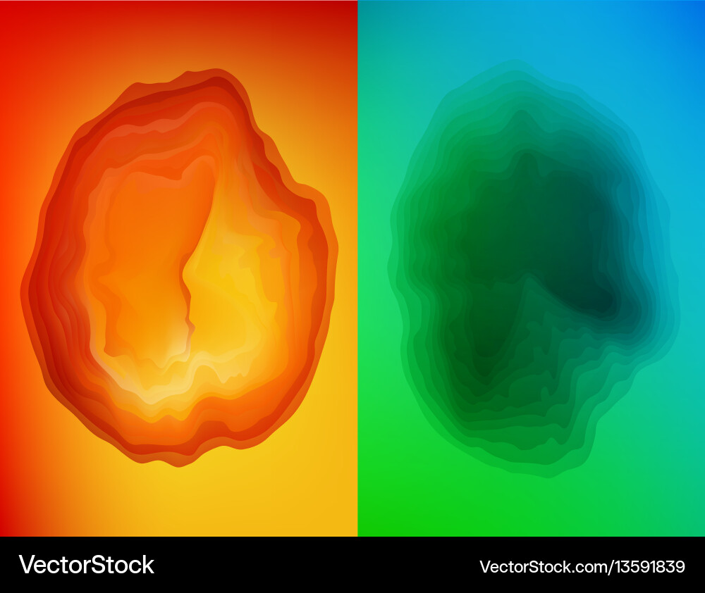 Set two banners abstract headers with step Vector Image