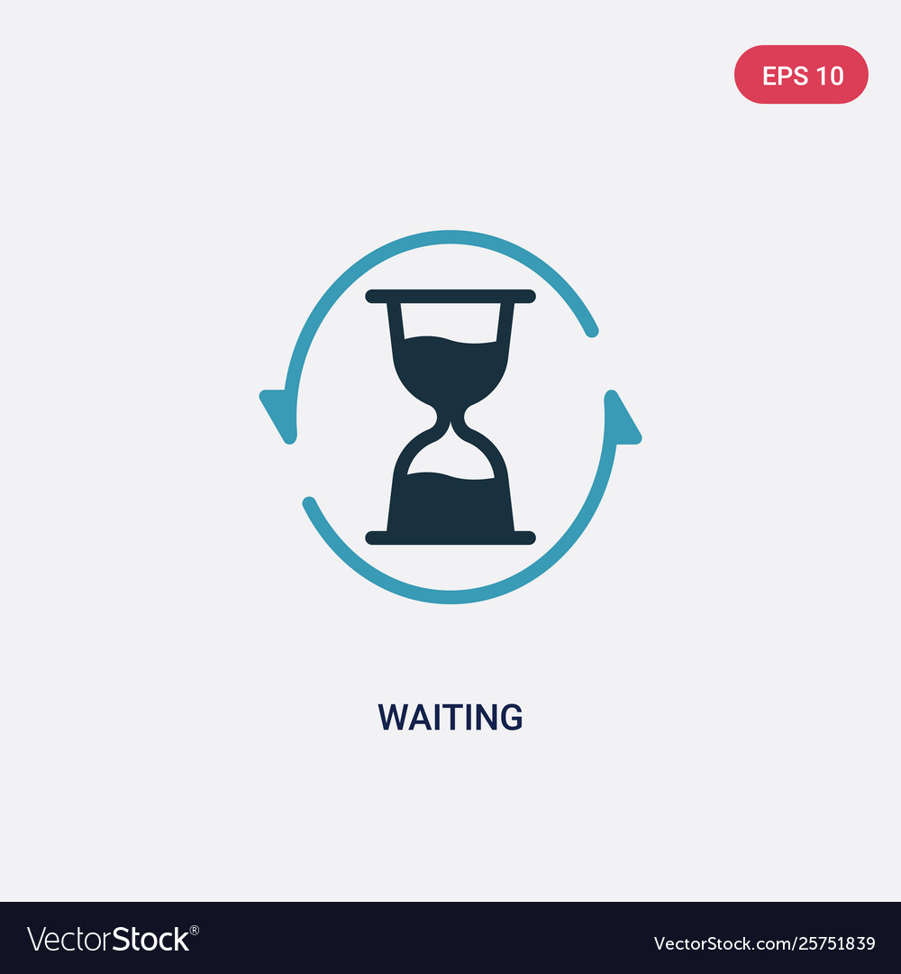 Two color waiting icon from user interface Vector Image