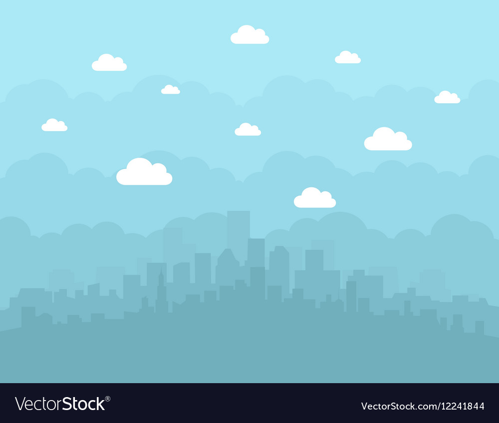 City is flat Royalty Free Vector Image - VectorStock