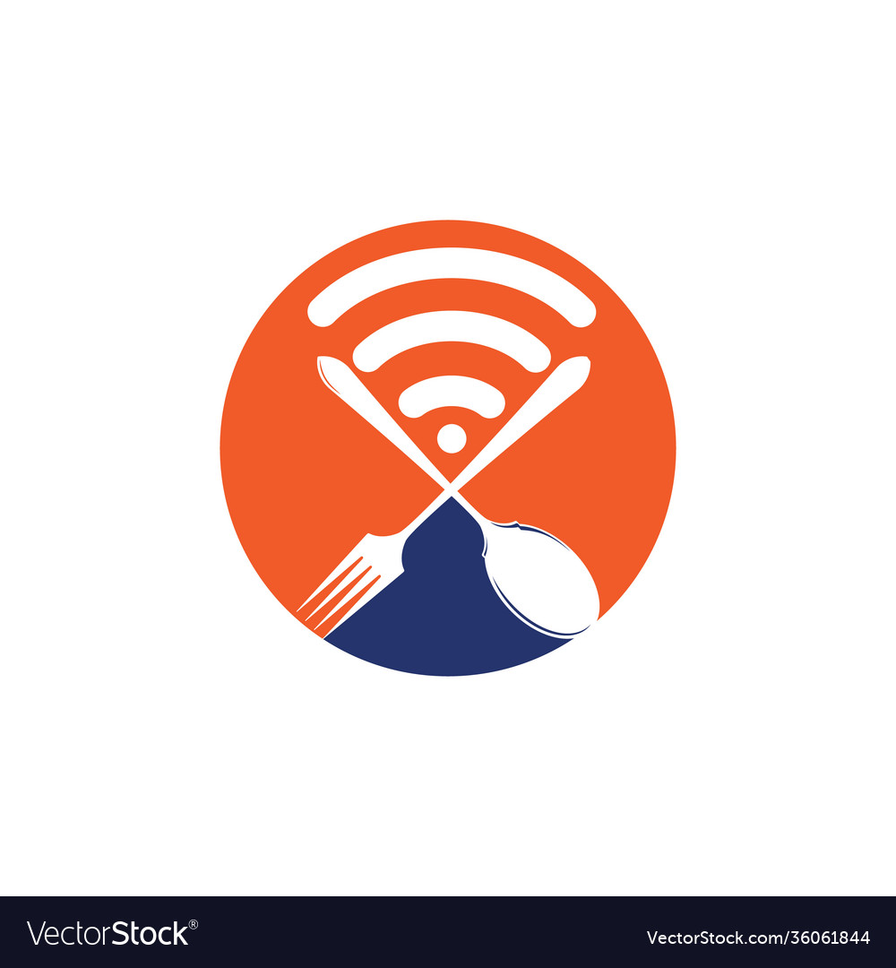 Food signal online ordering logo design