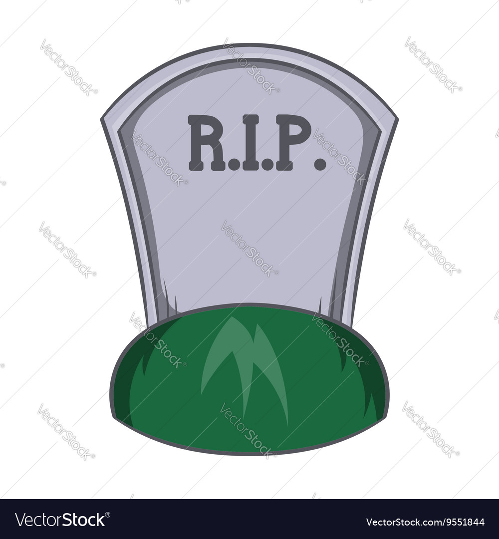 Grave rip icon cartoon style Royalty Free Vector Image